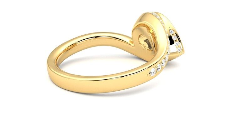 Taylor & Hart Nalu Pear Engagement Ring 360 degree image 12