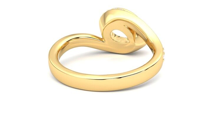 Taylor & Hart Nalu Pear Engagement Ring 360 degree image 14