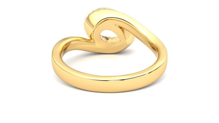 Taylor & Hart Nalu Pear Engagement Ring 360 degree image 15