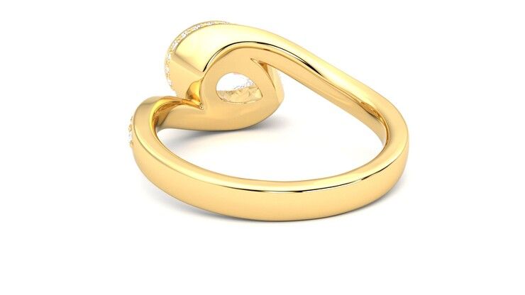 Taylor & Hart Nalu Pear Engagement Ring 360 degree image 16