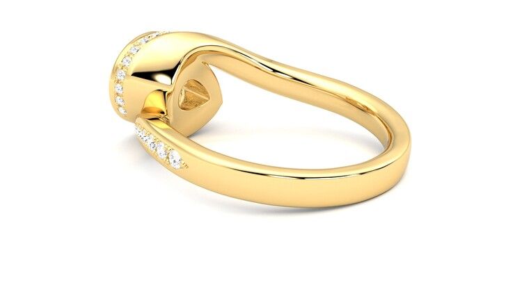 Taylor & Hart Nalu Pear Engagement Ring 360 degree image 18