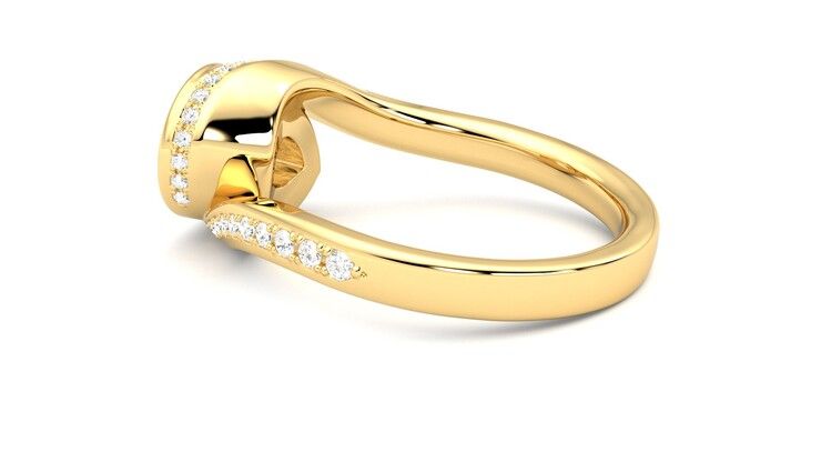 Taylor & Hart Nalu Pear Engagement Ring 360 degree image 19