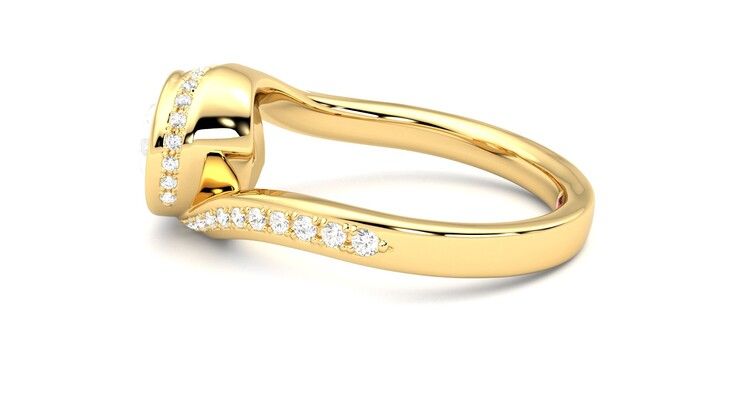 Taylor & Hart Nalu Pear Engagement Ring 360 degree image 20
