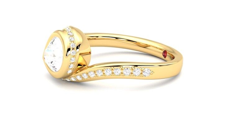Taylor & Hart Nalu Pear Engagement Ring 360 degree image 22