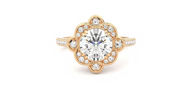 Taylor & Hart Neptune Round Engagement Ring 360 degree image 0