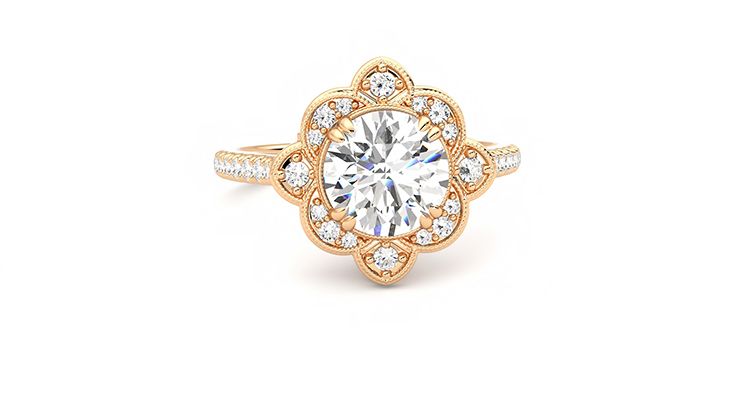 Taylor & Hart Neptune Round Engagement Ring 360 degree image 2