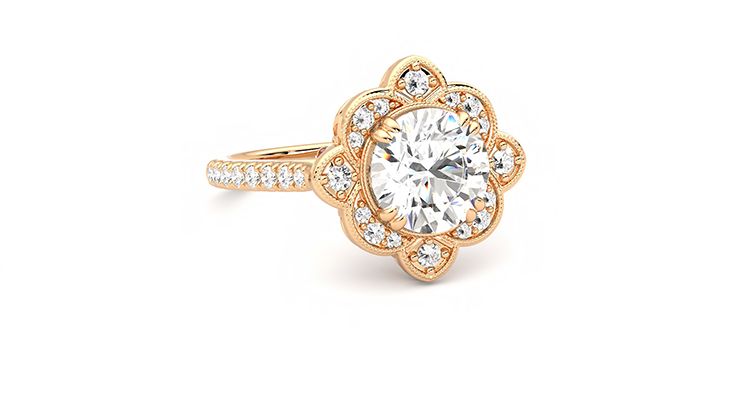 Taylor & Hart Neptune Round Engagement Ring 360 degree image 4