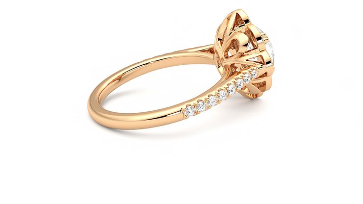Taylor & Hart Neptune Round Engagement Ring 360 degree image 11