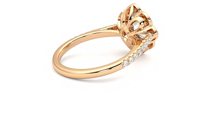 Taylor & Hart Neptune Round Engagement Ring 360 degree image 12