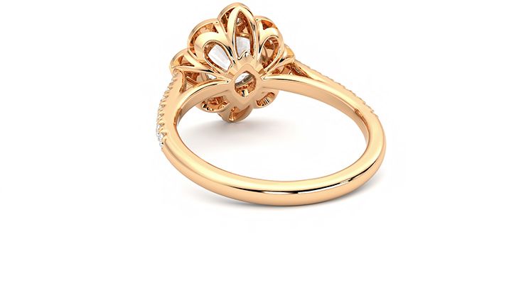 Taylor & Hart Neptune Round Engagement Ring 360 degree image 16