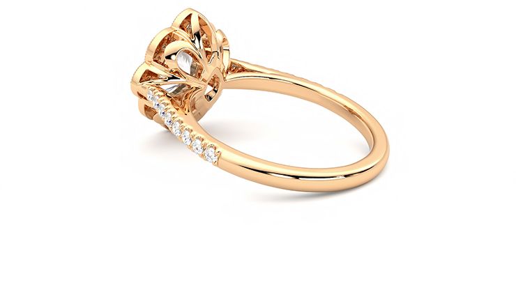 Taylor & Hart Neptune Round Engagement Ring 360 degree image 18