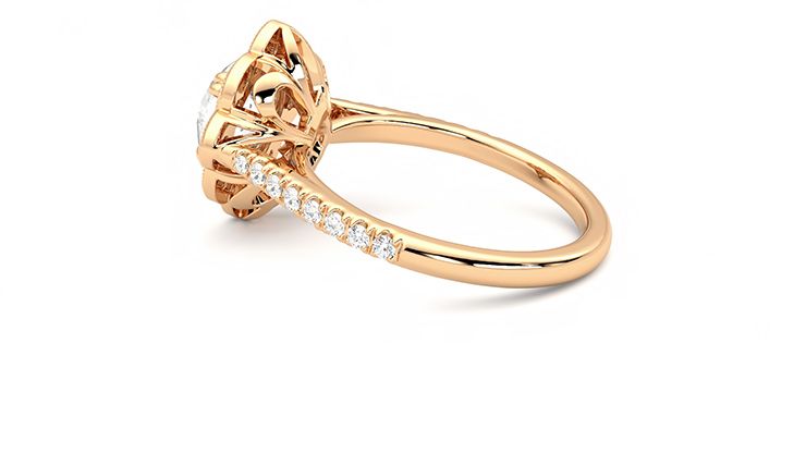 Taylor & Hart Neptune Round Engagement Ring 360 degree image 19