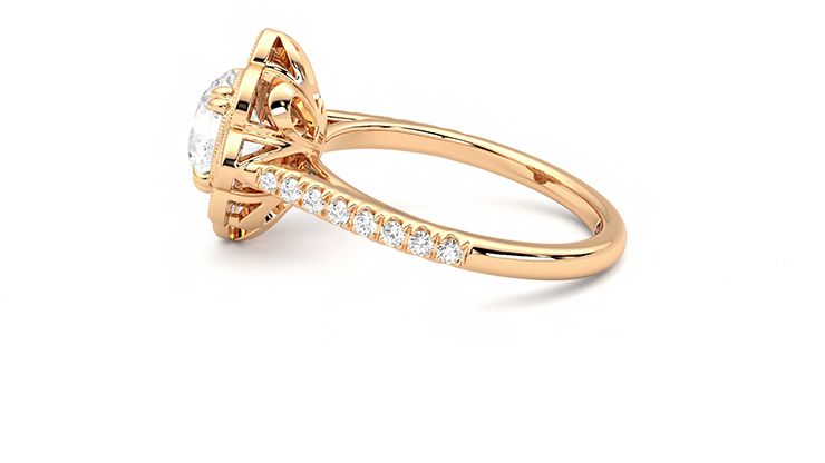 Taylor & Hart Neptune Round Engagement Ring 360 degree image 20