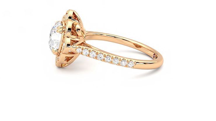 Taylor & Hart Neptune Round Engagement Ring 360 degree image 21