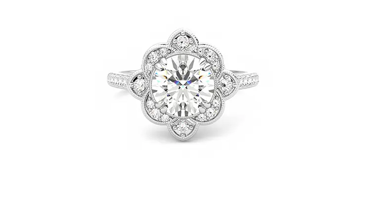 Taylor & Hart Neptune Round Engagement Ring 360 detail 01