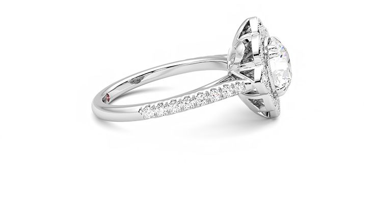 Taylor & Hart Neptune Round Engagement Ring 360 degree image 9