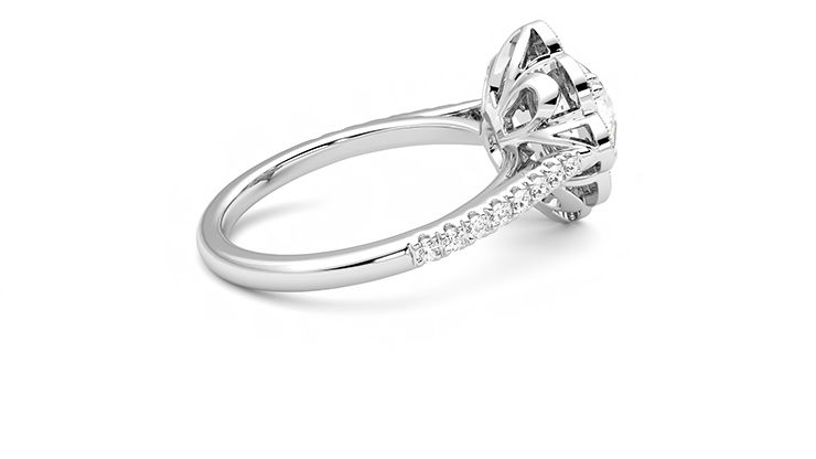 Taylor & Hart Neptune Round Engagement Ring 360 degree image 11