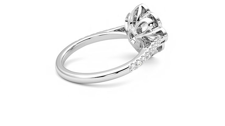 Taylor & Hart Neptune Round Engagement Ring 360 degree image 12