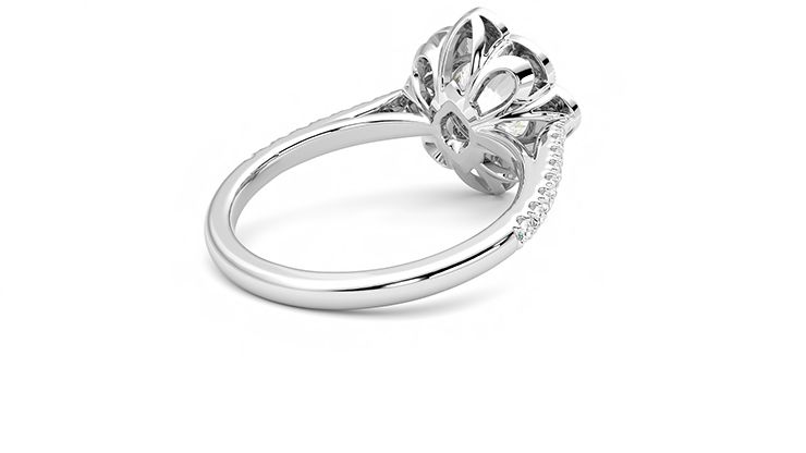 Taylor & Hart Neptune Round Engagement Ring 360 degree image 13