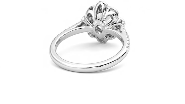 Taylor & Hart Neptune Round Engagement Ring 360 degree image 14