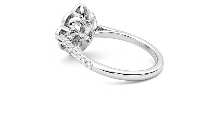 Taylor & Hart Neptune Round Engagement Ring 360 degree image 18
