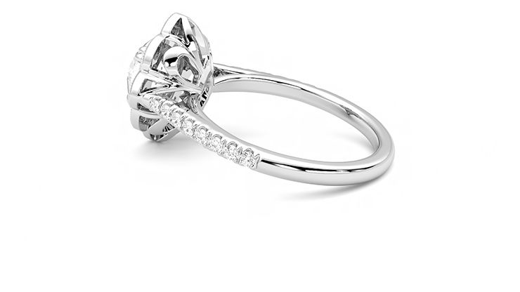 Taylor & Hart Neptune Round Engagement Ring 360 degree image 19
