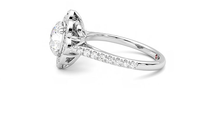 Taylor & Hart Neptune Round Engagement Ring 360 degree image 21