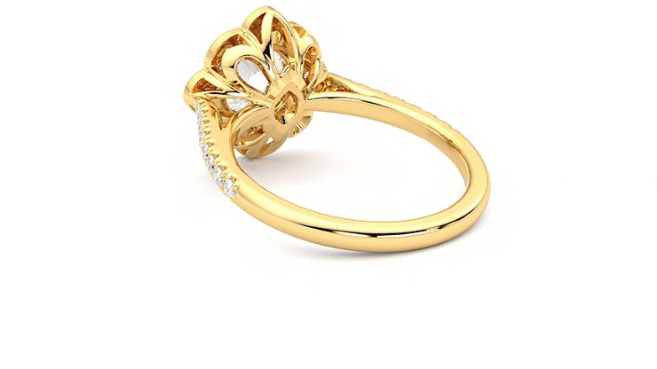 Taylor & Hart Neptune Round Engagement Ring 360 degree image 17