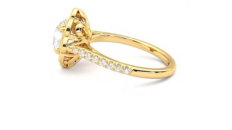 Taylor & Hart Neptune Round Engagement Ring 360 degree image 20