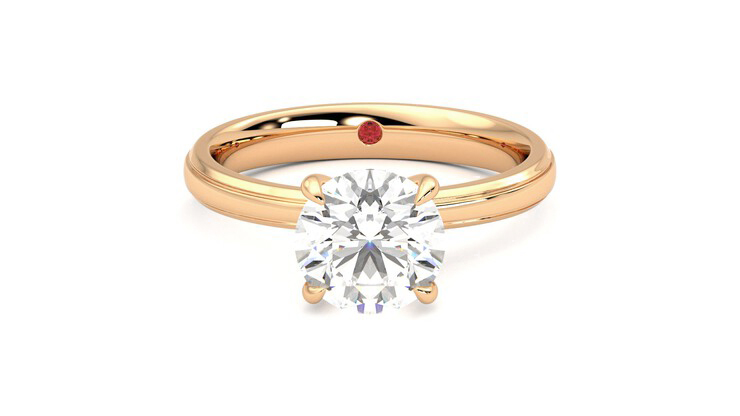 Taylor & Hart Nouveau Round Engagement Ring 360 degree image 0