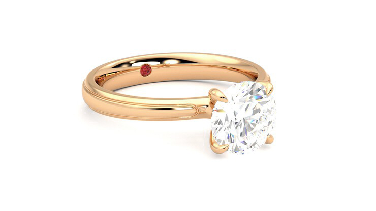 Taylor & Hart Nouveau Round Engagement Ring 360 degree image 5