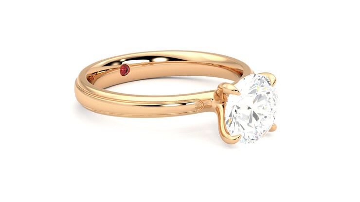 Taylor & Hart Nouveau Round Engagement Ring 360 degree image 6