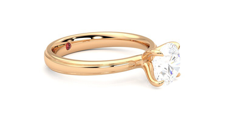 Taylor & Hart Nouveau Round Engagement Ring 360 degree image 7