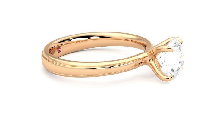 Taylor & Hart Nouveau Round Engagement Ring 360 degree image 8