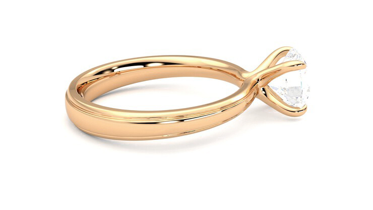 Taylor & Hart Nouveau Round Engagement Ring 360 degree image 10