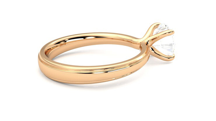 Taylor & Hart Nouveau Round Engagement Ring 360 degree image 11