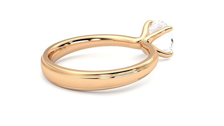 Taylor & Hart Nouveau Round Engagement Ring 360 degree image 12