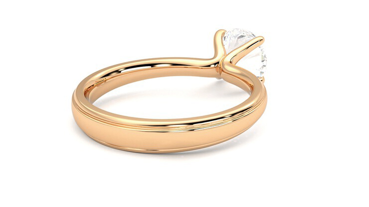 Taylor & Hart Nouveau Round Engagement Ring 360 degree image 13