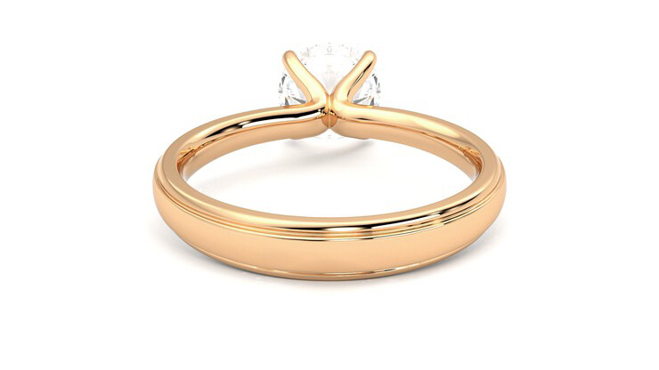 Taylor & Hart Nouveau Round Engagement Ring 360 degree image 15
