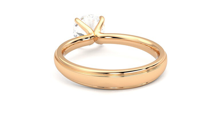 Taylor & Hart Nouveau Round Engagement Ring 360 degree image 16