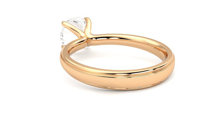 Taylor & Hart Nouveau Round Engagement Ring 360 degree image 17