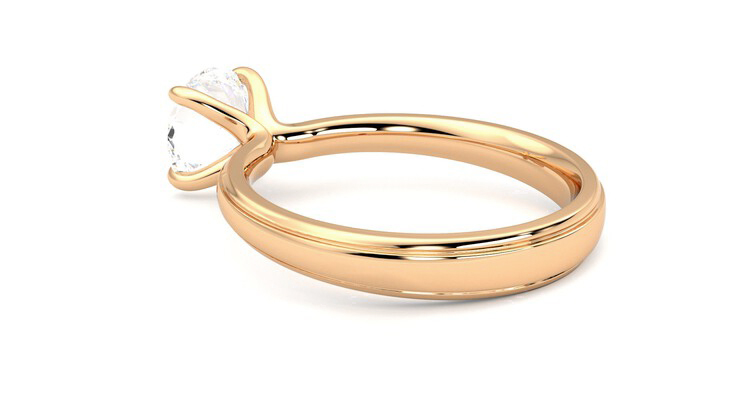Taylor & Hart Nouveau Round Engagement Ring 360 degree image 18