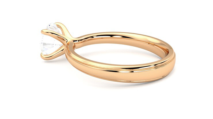 Taylor & Hart Nouveau Round Engagement Ring 360 degree image 19