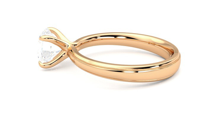 Taylor & Hart Nouveau Round Engagement Ring 360 degree image 20