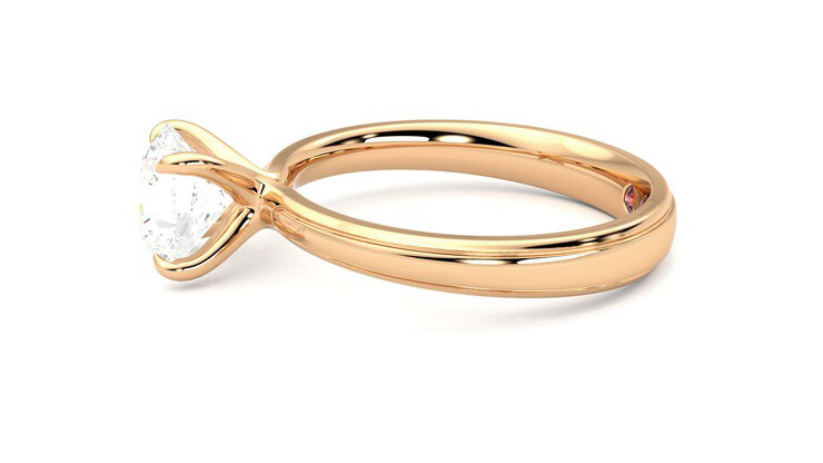 Taylor & Hart Nouveau Round Engagement Ring 360 degree image 21