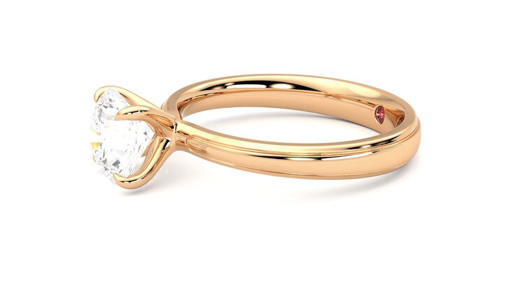 Taylor & Hart Nouveau Round Engagement Ring 360 degree image 22