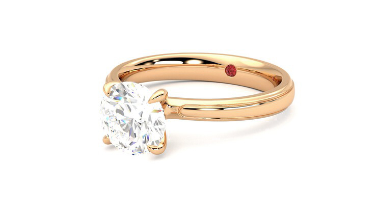 Taylor & Hart Nouveau Round Engagement Ring 360 degree image 25