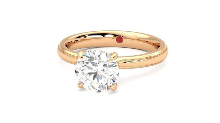 Taylor & Hart Nouveau Round Engagement Ring 360 degree image 27