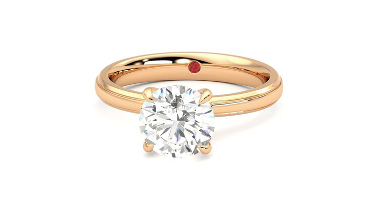 Taylor & Hart Nouveau Round Engagement Ring 360 degree image 28