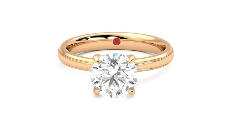 Taylor & Hart Nouveau Round Engagement Ring 360 degree image 29